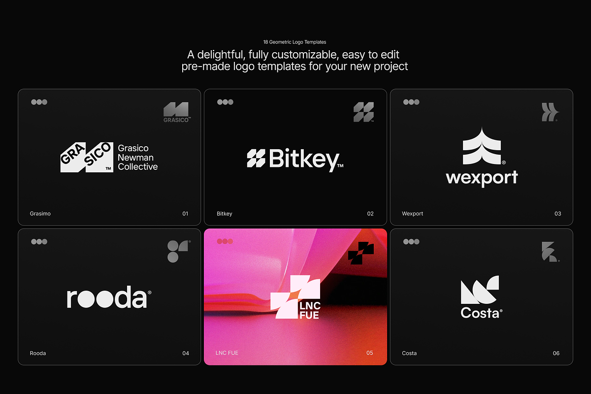 Geometric Logo Kit (Ai/Eps/Psd), a Branding & Logo Template by William Hansen (Photo 2 of 5)