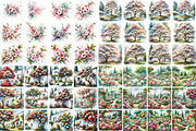 Spring Flowers Watercolor Bundle, a Seasonal Illustration by Flourish Spark (Thumbnail 2 of 7)
