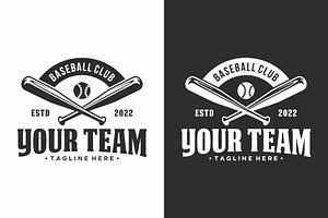 Baseball Sports Badge Emblem Logo