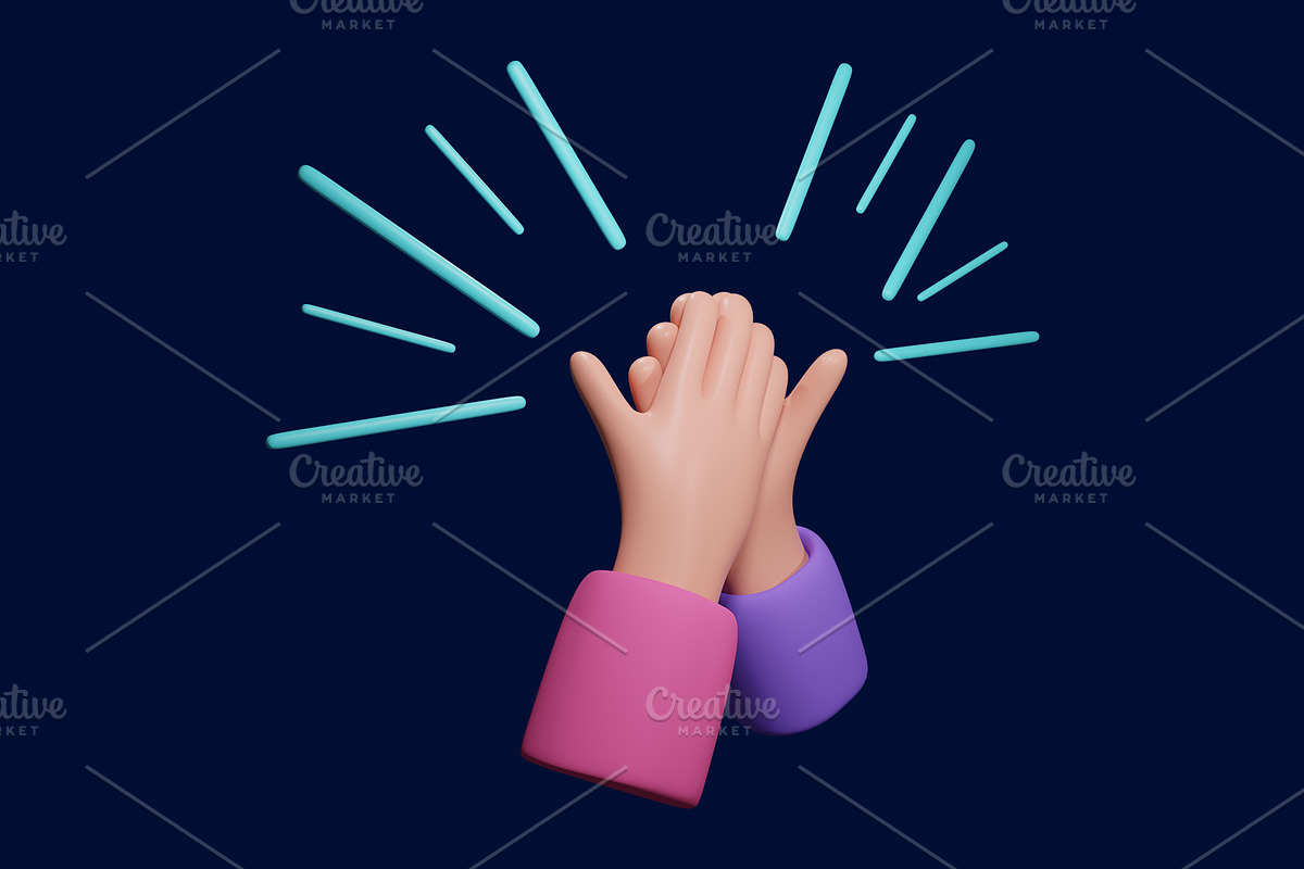 Hand gesture 3d illustration, a 3D by Kurniawan98 (Photo 4 of 7)