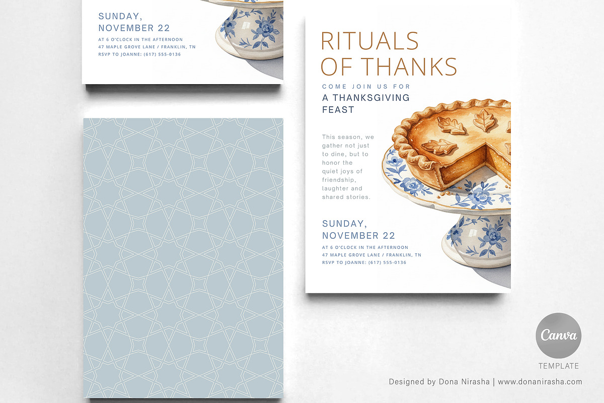Thanksgiving Invitation Canva preview 2