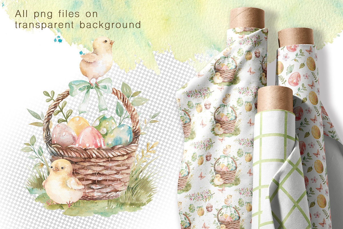Easter Rabbits watercolor clipart, an Animal Illustration by Eva Kleinman (Photo 13 of 14)