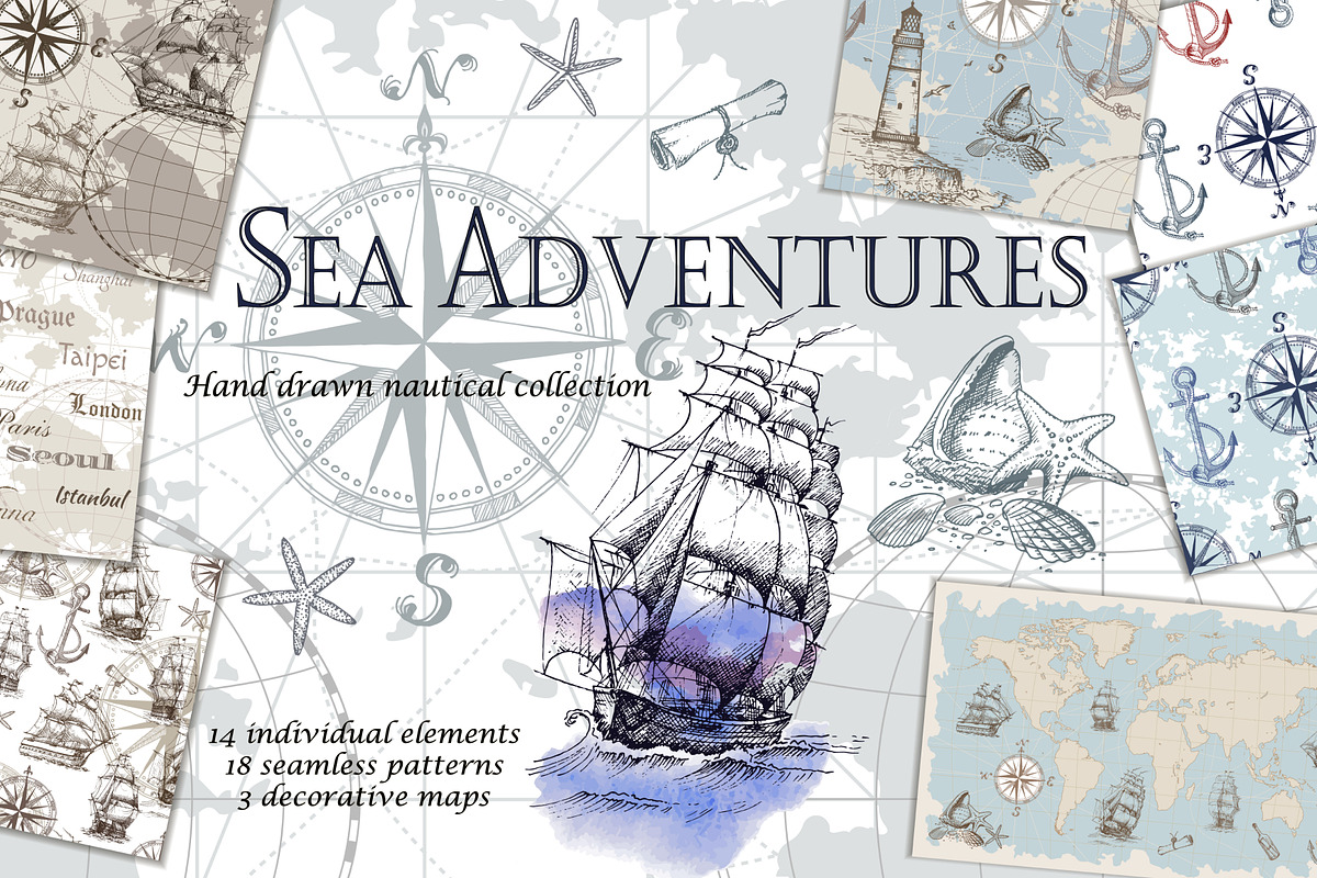 Big Collection - Sea Adventures, an Illustration by Fortuna Venit (Photo 1 of 11)