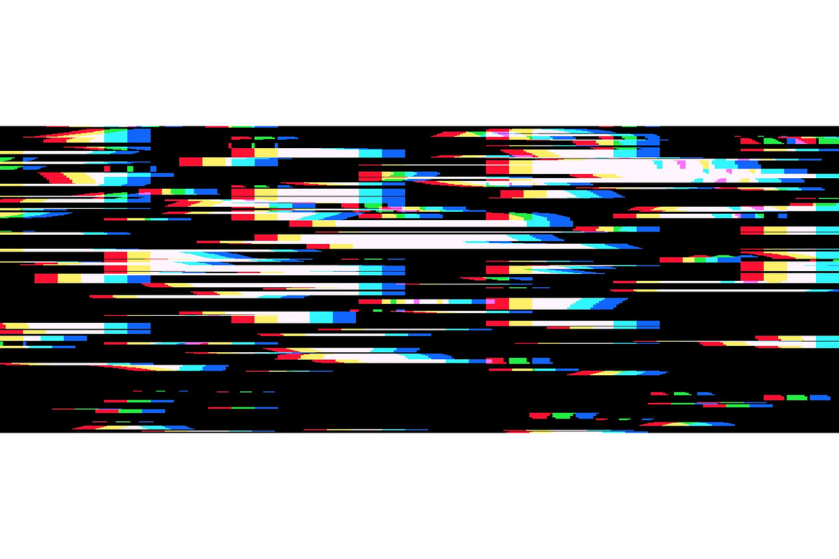 Noise tv glitch with pixel effect, a Technology Illustration by RDShop