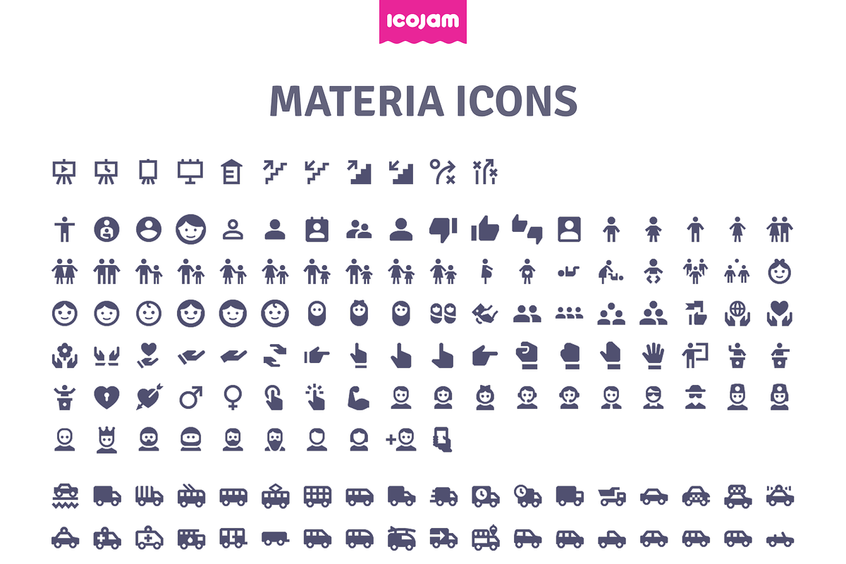 3161 Materia icons, a Solid Icon by Icojam store (Photo 4 of 4)