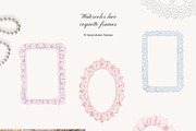 Watercolor lace coquette frames, a Decorative Illustration by Yuliia Lashevska (Thumbnail 3 of 4)
