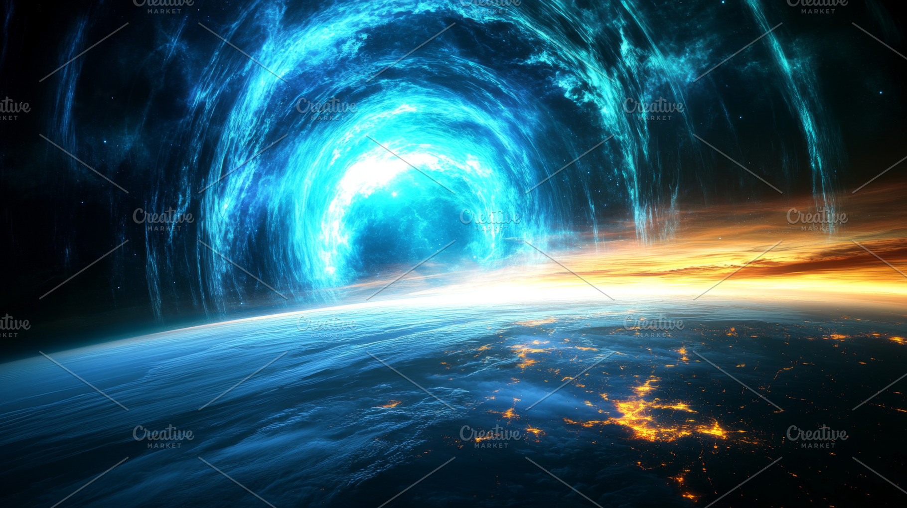 Celestial gateway above Earths horiz, a Photo by Dvoevnore photos