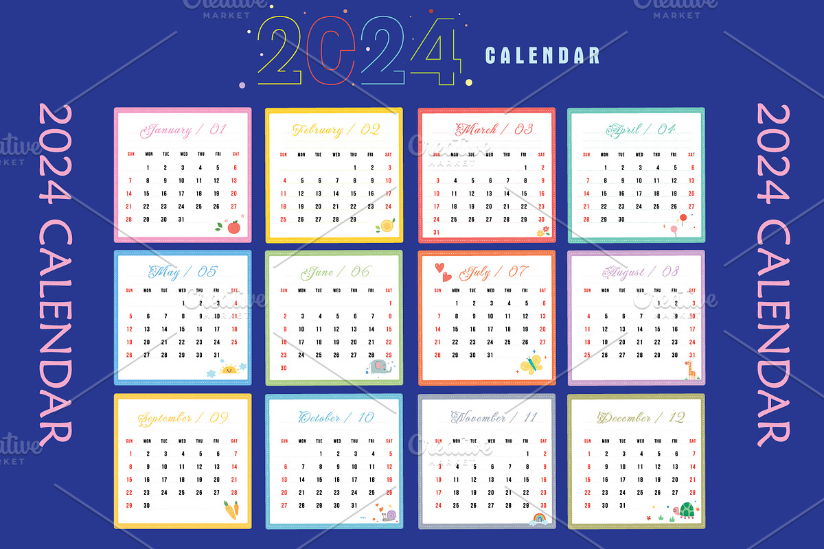 2024 calendar design, a Branding & Logo Template by Amazing crafter