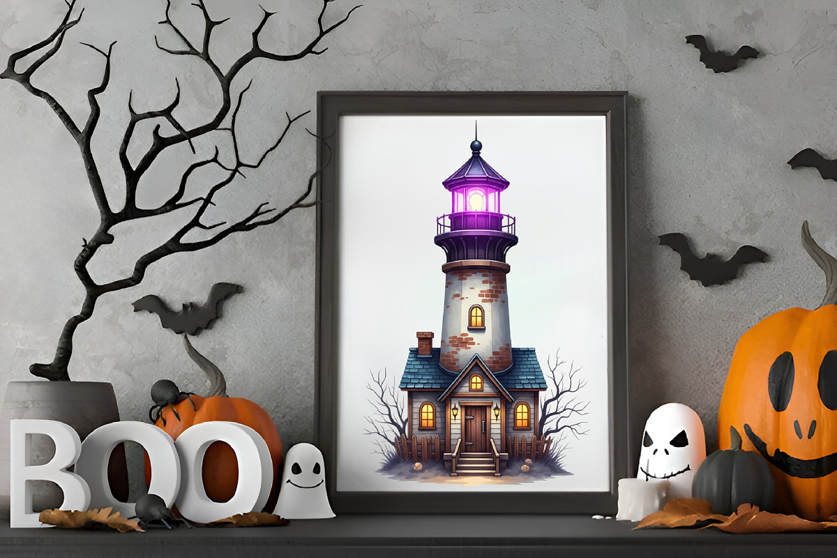 Halloween Magical House Sublimation, an Illustration by RobertsArt (Photo 7 of 7)