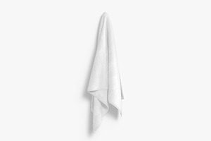 White Towel Hanging On Hook 3D Model