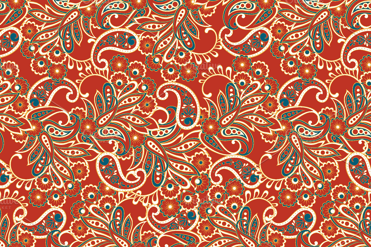 Pailsy seamless fabric pattern, a Pattern Graphic by antalogiya (Photo 3 of 4)