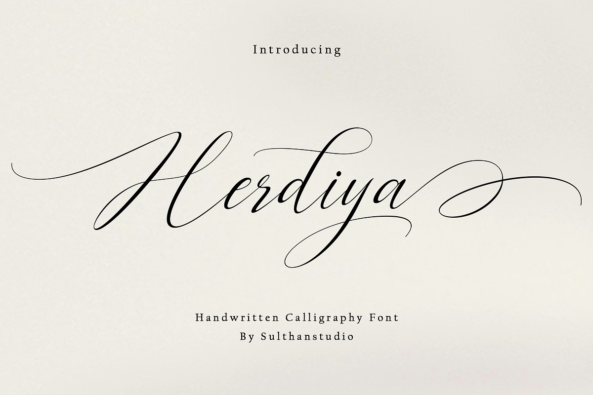 Herdiya, a Script Font by Sulthan Studio (Photo 1 of 9)
