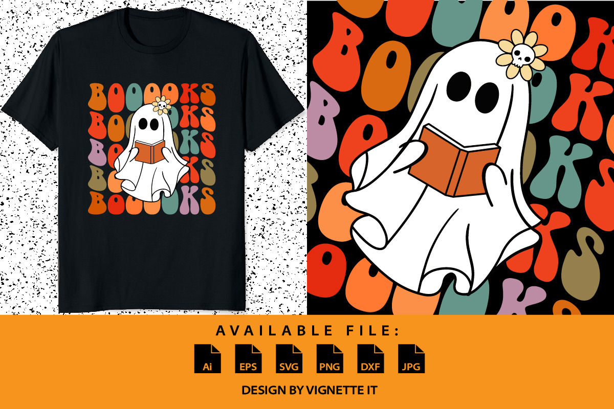 Booooks Groovy Ghost Halloween Book, an Education Illustration by Vignette.IT (Photo 1 of 3)