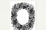 50 Elegant Floral Oval Mirror Frame, a Decorative Illustration by Amazin_art (Thumbnail 25 of 40)