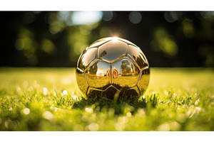 luxury gold football ai generated, a Sports & Recreation Photo by pikepicture