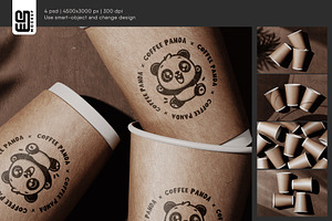 Kraft Paper Coffee Cup Mockup