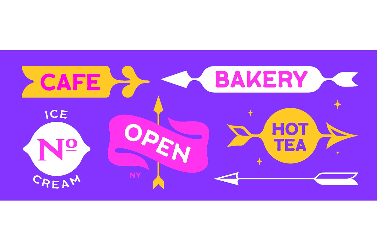 Arrow, signboard, direction. Bright, a Decorative Illustration by Foxys Graphic (Photo 1 of 3)