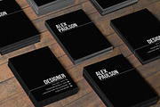 Black Business Card Design 005, a Business Card Template by Nonaglyph Design (Thumbnail 1 of 4)