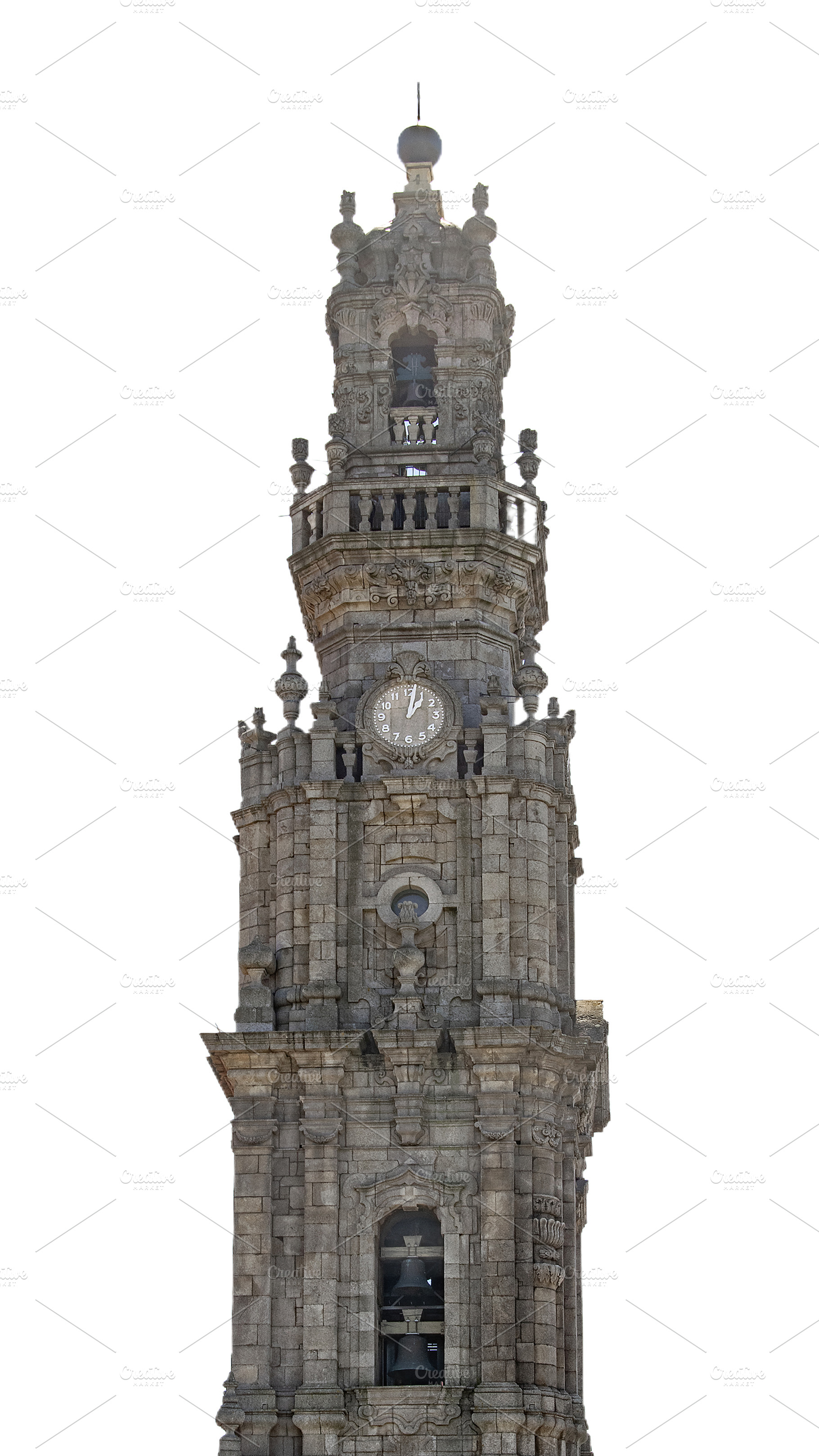 The clerigos tower isolated photo, an Architecture Photo by DanFLCreativo