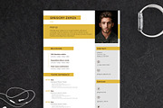 6 InDesign Resume Templates, a Resume Template by Halfcircle (Thumbnail 1 of 6)