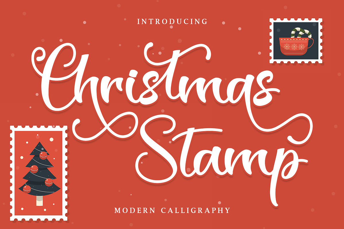 Christmas Stamp-Modern Calligraphy, a Script Font by alifryanzulfikar (Photo 1 of 8)