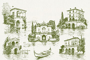 Lakeside Villas – A Timeless Italian, a Decorative Illustration by Eyeinspire (Thumbnail 2 of 8)