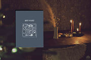 Christmas line drawing set + stamps, an Illustration by Skliarova (Thumbnail 7 of 8)