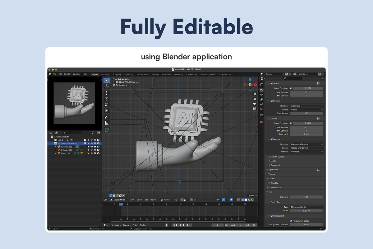 20 Artificial Intelligence 3D Icons, an Object 3D Model by Bilicube Studio (Photo 3 of 6)