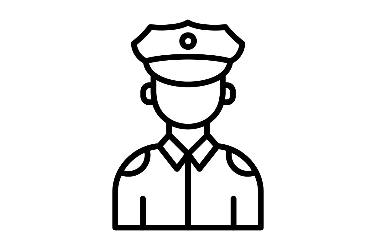 Police Officer Line Icon, an Icon by Pexelpy (Photo 1 of 2)