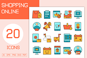 E Commerce and Shopping Online Icons, an Icon by Designfour (Thumbnail 1 of 7)