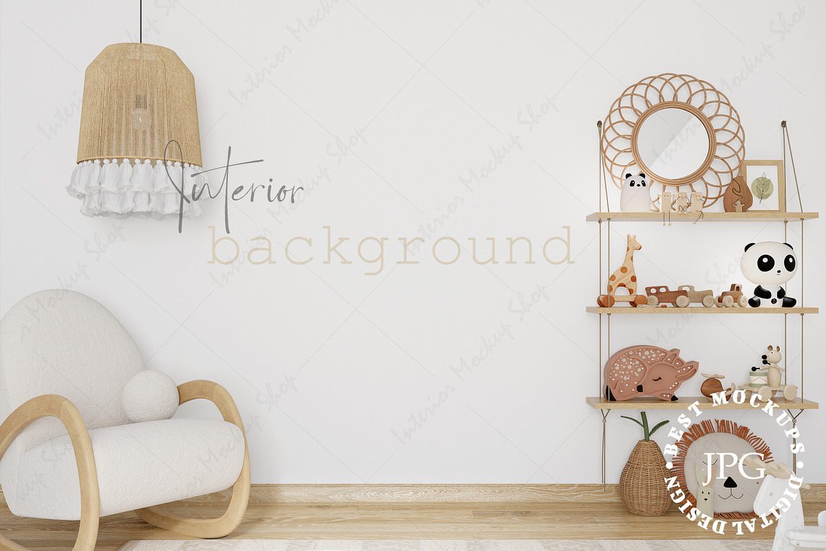 Interior Background - Nursery JPG, a Print Template by Mockup Shop (Photo 1 of 2)