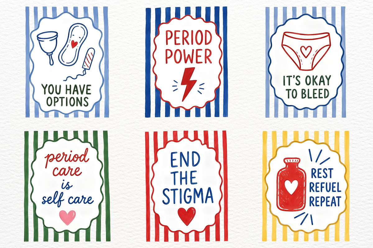 Period Menstruation Clipart Girl PNG, a Healthcare Illustration by SugarCloudStudioArt (Photo 3 of 5)