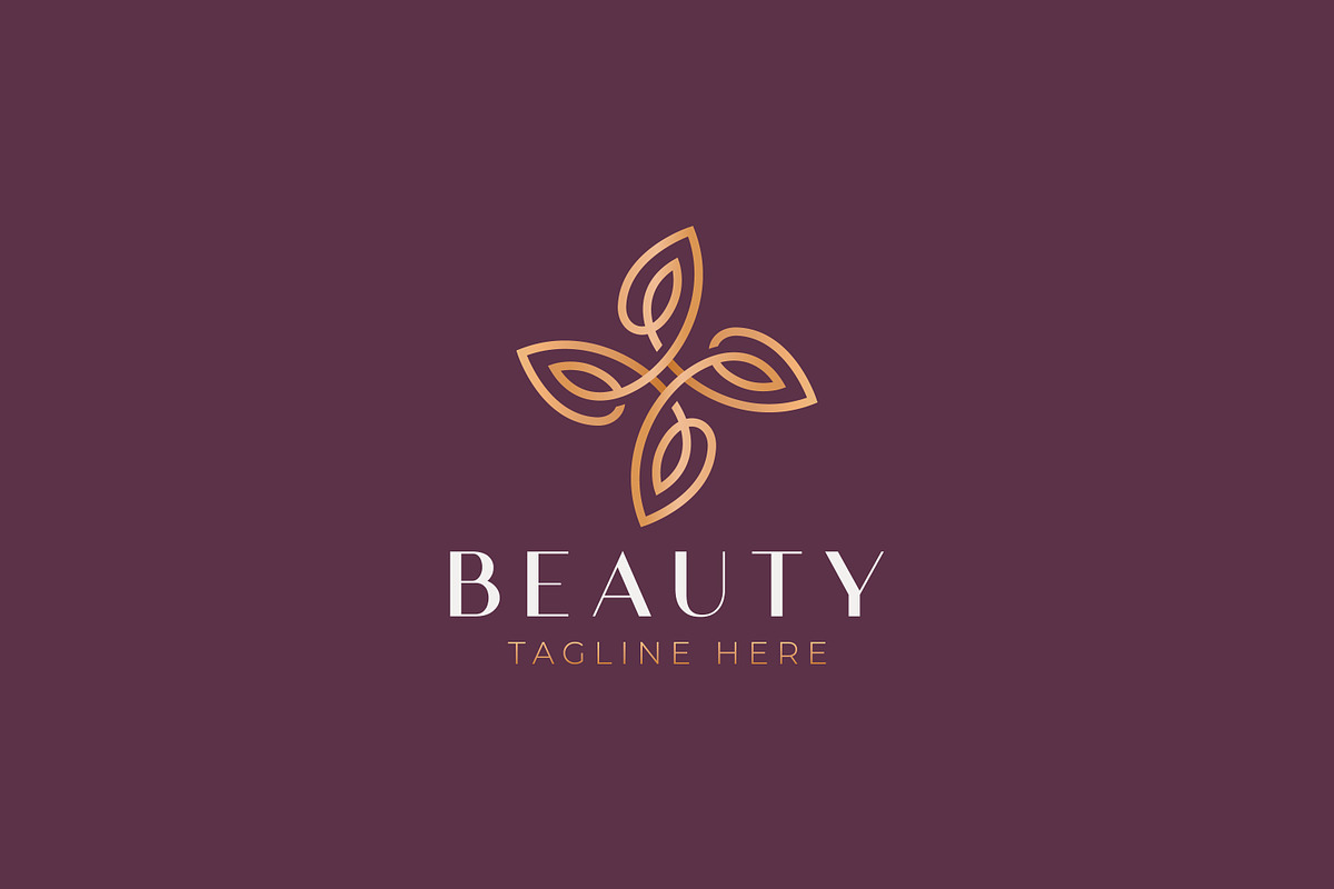 Logo Beauty Natural Swirl Leaf, a Branding & Logo Template by Signatoro (Photo 1 of 2)