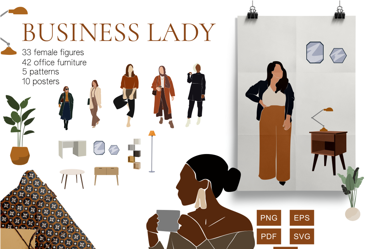 business collection, female boss, a Work Illustration by Yana_mide (Photo 1 of 7)