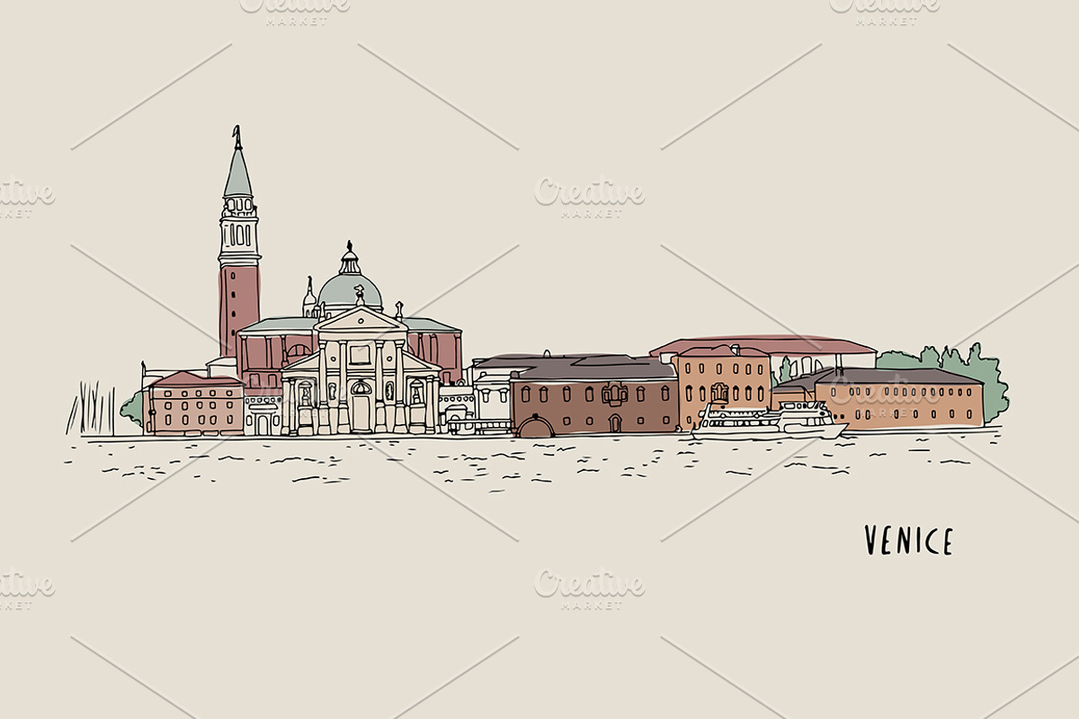 Venice Illustration, an Illustration by Pencil Coffee