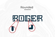 Roger - Display typeface, a Sans Serif Font by Graphicado (Thumbnail 5 of 9)