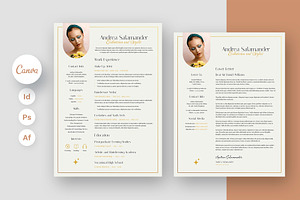 Resume for Esthetician Canva Design, a Resume Template by artbart