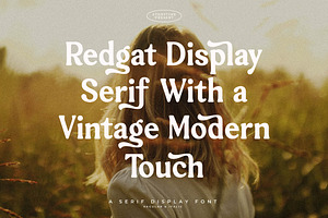 Redgat A Serif Display Font