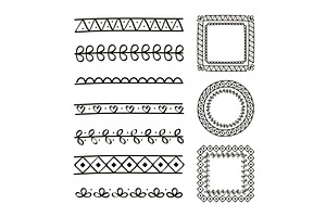 ten drawn frames, an Illustration by studiogstock