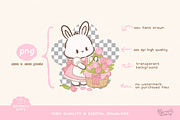 Alpine Flower Meadow Bunny Clipart, an Animal Illustration by Blumensdiary (Thumbnail 3 of 6)