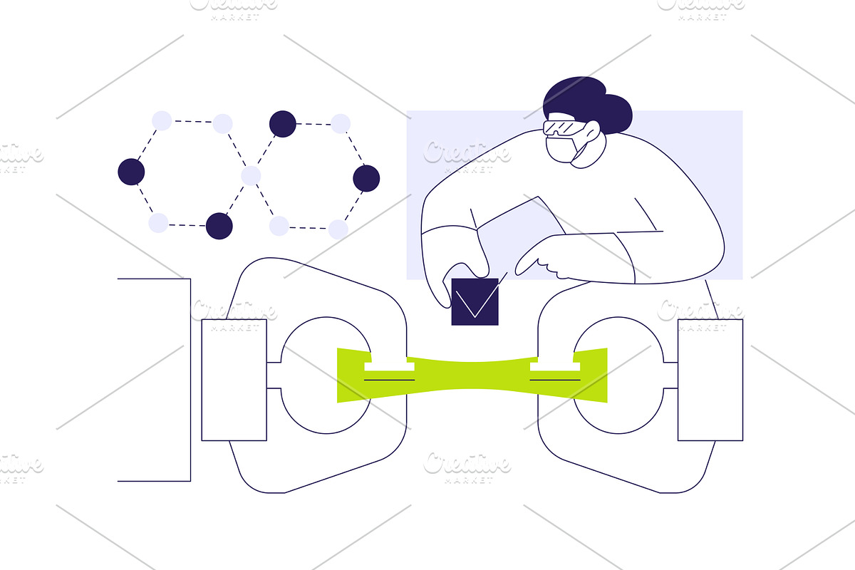 Testing nanomaterials abstract, an Illustration by Visual Generation