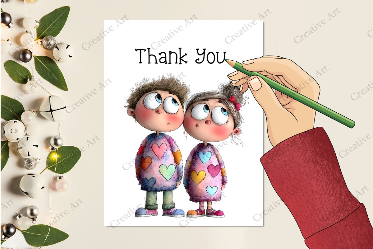 Valentine Quirky Couple Clipart, an Illustration by Creative Art (Photo 8 of 9)
