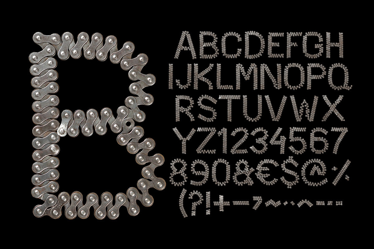 Chain Zigzag Font, a Font by Handmadefont