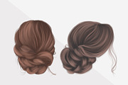 70 Hand Drawn Women's Hair Bundle, an Illustration by Type Maven (Thumbnail 2 of 7)