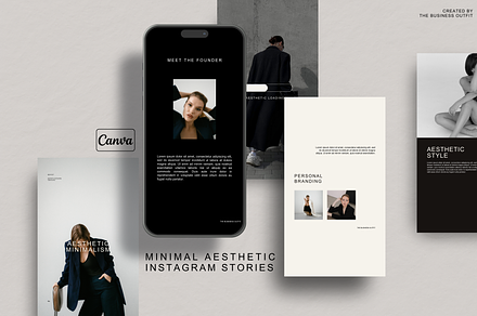Minimal Instagram Stories - Canva, a Social Media Template by thebusinessoutfit