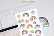 Rainbows Sticker Pack, an Object Graphic by natalisart (Thumbnail 3 of 5)