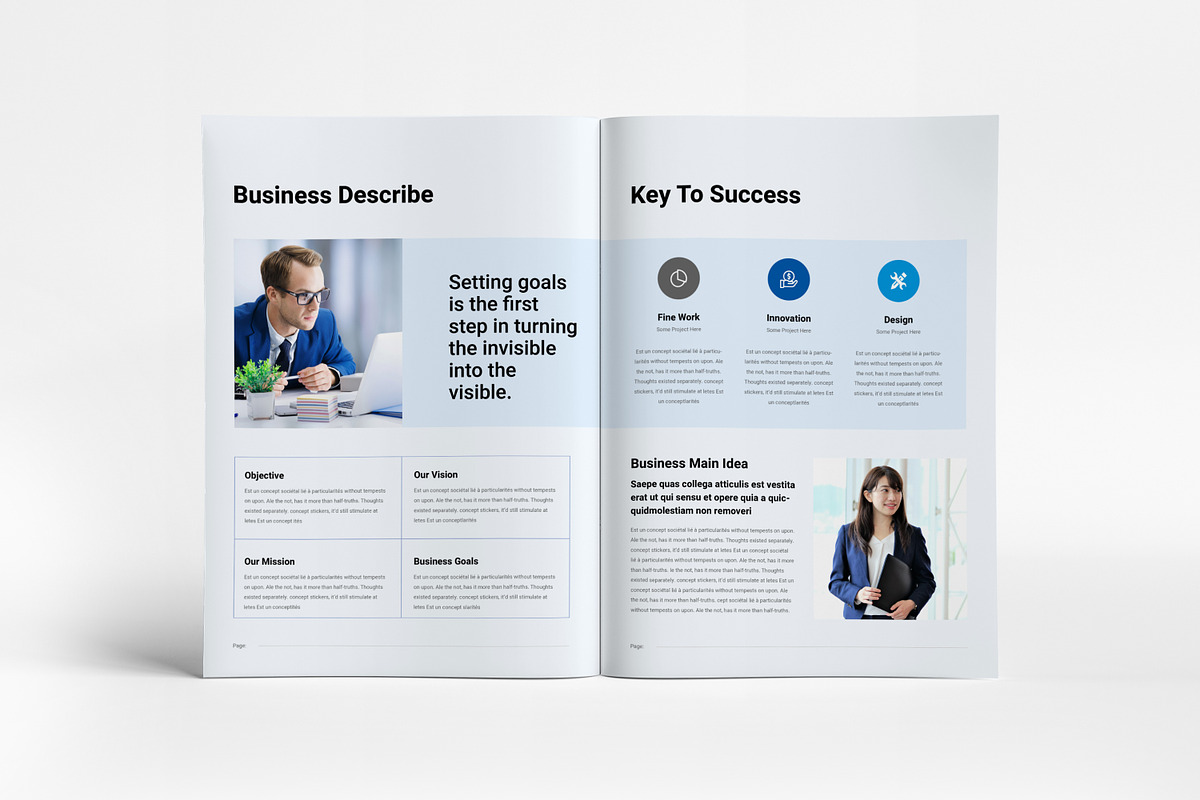 Business Plan Template I Canva, a Brochure Template by PixWork (Photo 5 of 14)