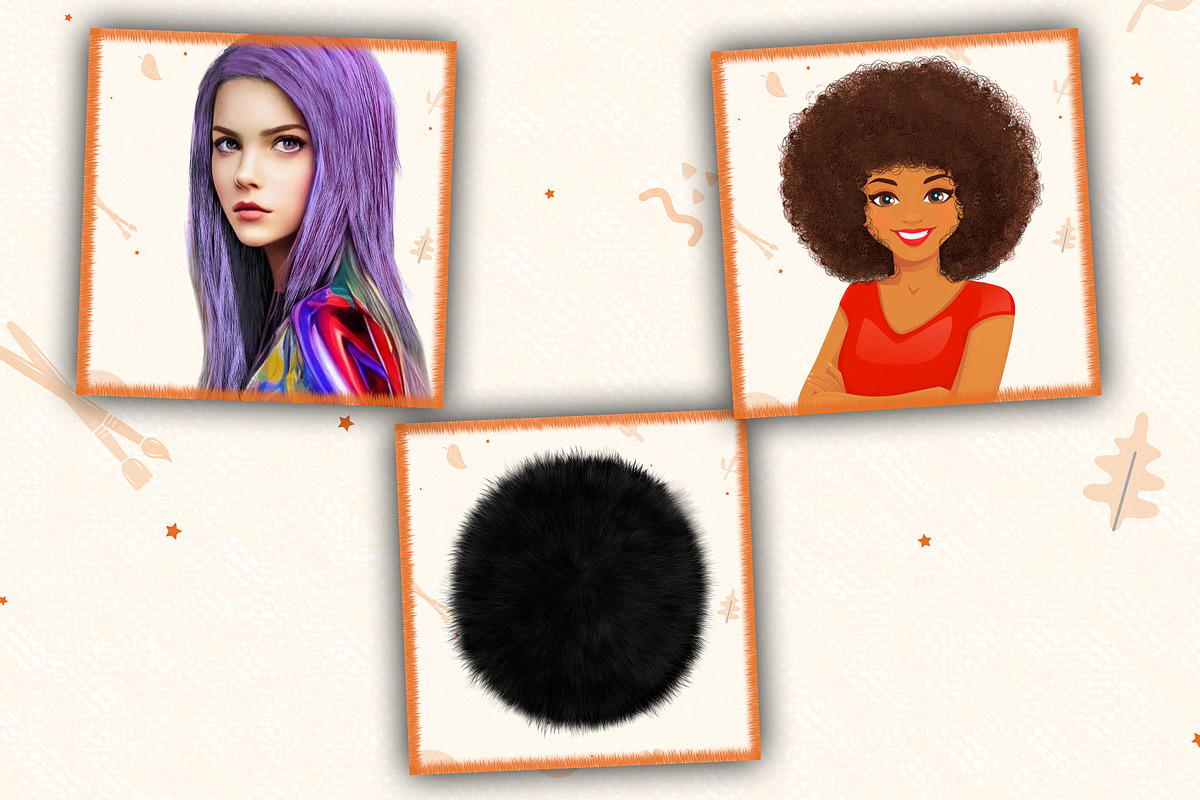10 Photoshop Hair Brushes Pack, a Brush Add-On by Velo Graphic Studio (Photo 4 of 6)
