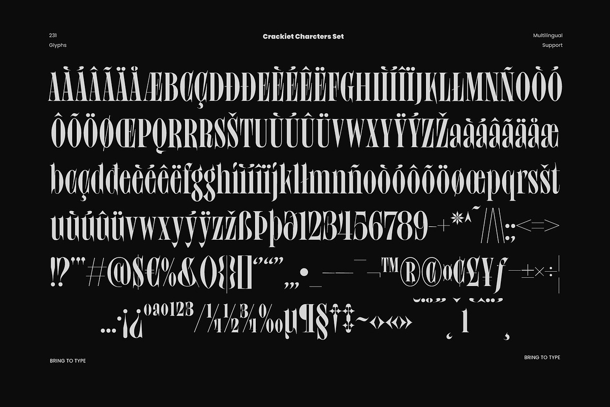 Crackiet - Modern Condensed Font, a Font by Bring To Type (Photo 11 of 12)