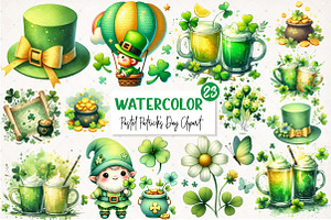 Pastel Patrick's Day Clipart PNG, an Illustration by SinaCreation